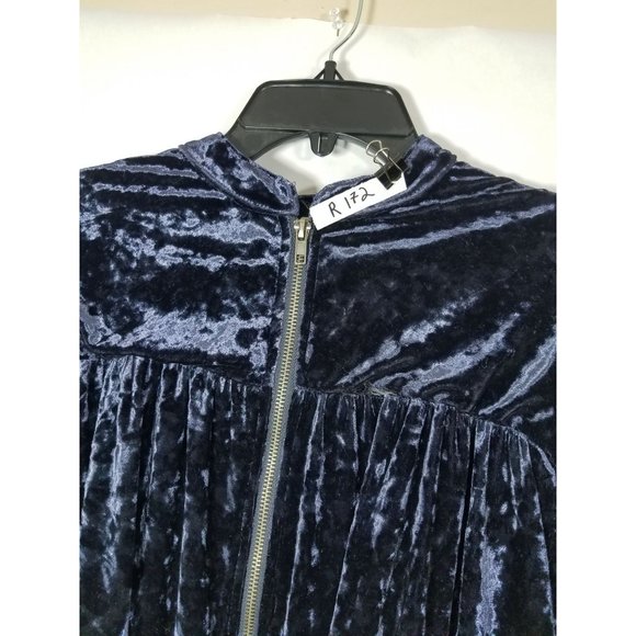 Entro Jacket Womens Size Medium blue Navy cut-out detail super soft zip up loose - Picture 14 of 14